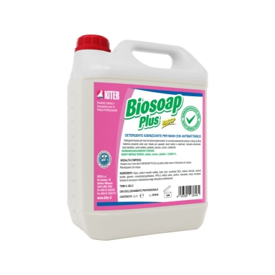 BIOSOAP PLUS - DETERGENTE IGIENIZZANTE PER MANI CON ANTIBATTERICO - 4 pz x5 lt