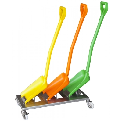 Supporto in inox con ruote per 2 pale | Wirfly