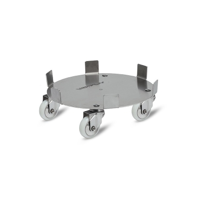 Base inox rotonda per contenitori da 45 lt.