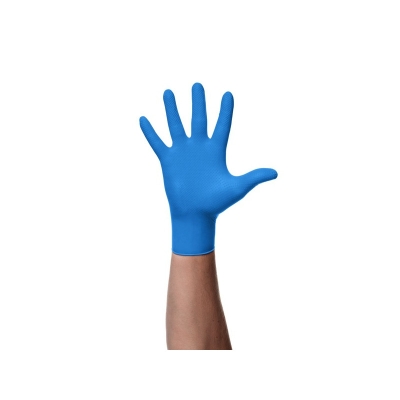 Guanti in nitrile resistente GO GRIP AZZURRI - Conf. 50 pz