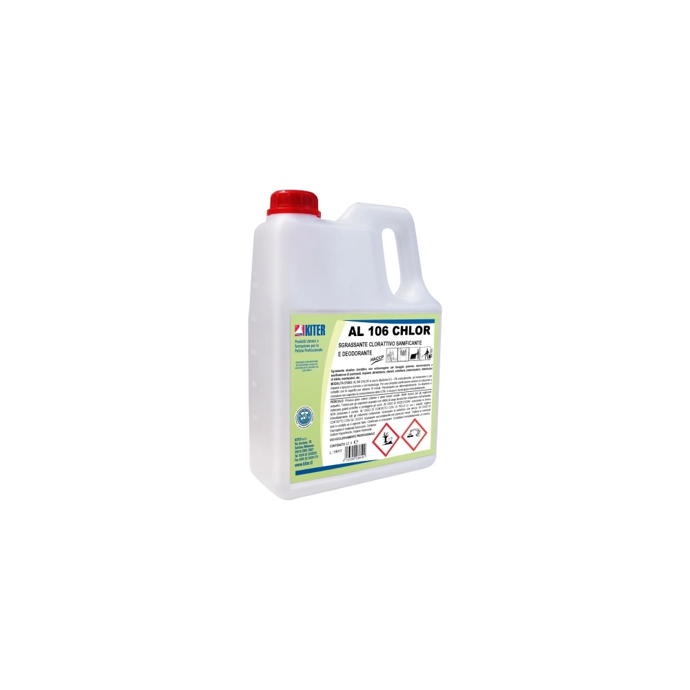 AL 106 CHLOR - SGRASSANTE CLORO ATTIVO - 4 pz x 3 lt AL 106 CHLOR - SGRASSANTE CLORO ATTIVO - 4 pz x 3 lt