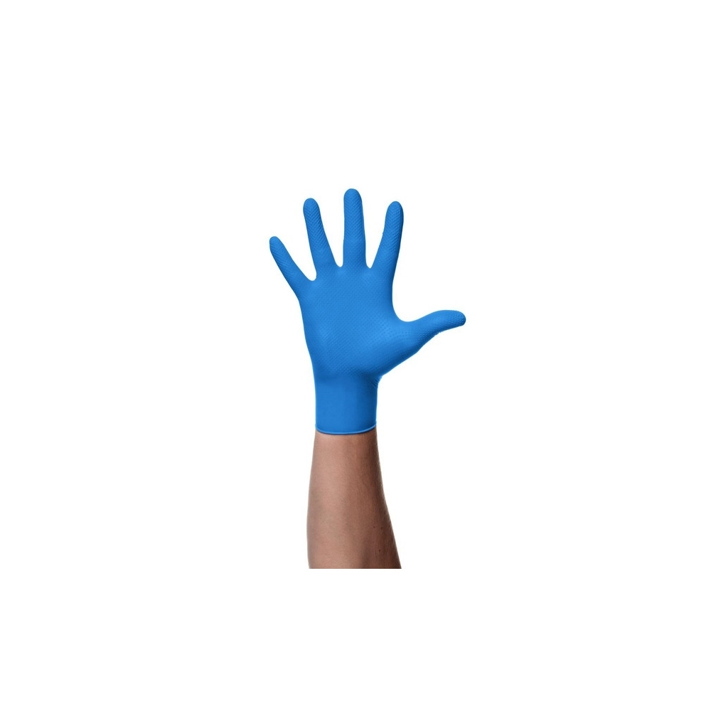 Guanti in nitrile resistente GO GRIP AZZURRI - Conf. 50 pz Guanti in nitrile resistente GO GRIP AZZURRI - Conf. 50 pz