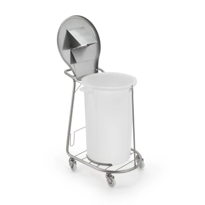 Bidone per la spazzatura in acciaio inox AISI 304 pick-up 75 secure | Wirfly