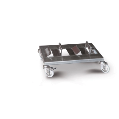 Supporto in inox con ruote per 2 pale | Wirfly