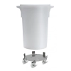 Base inox rotonda per contenitori da 75 lt